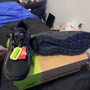 Skechers Black Athletic Shoes with Durable Traction